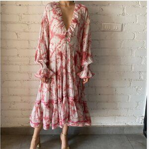 NWT Rococo Sand Ava Midi Dress in Rosewood Size Small